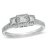 Thumbnail Image 1 of 1/4 CT. T.W. Princess-Cut Diamond Three Stone Ring in 14K White Gold