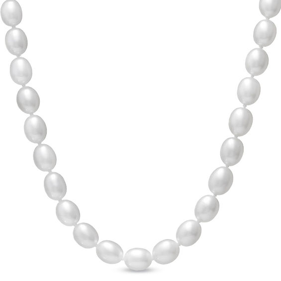 Honora 7.0-8.0mm Oval Freshwater Cultured Pearl Endless Strand Necklace-60"