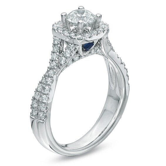 Vera Wang Love Collection 1 CT. T.w. Diamond Frame Engagement Ring in 14K White Gold