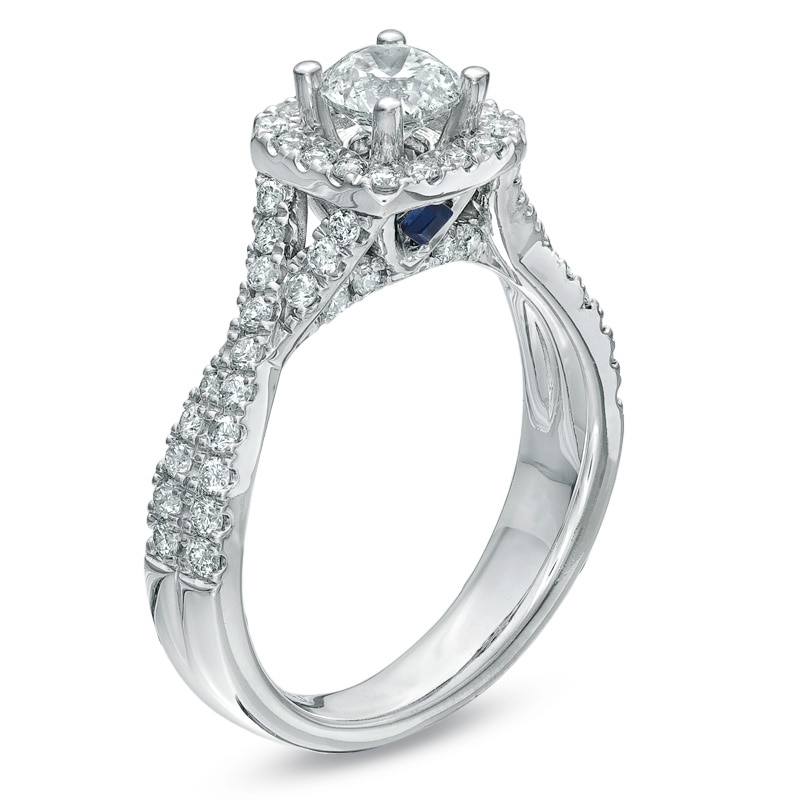 Main Image 3 of Vera Wang Love Collection 1 CT. T.W. Diamond Frame Engagement Ring in 14K White Gold