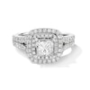 Thumbnail Image 0 of Vera Wang Love Collection 2-1/5 CT. T.W. Princess-Cut Diamond Frame Split Shank Engagement Ring in 14K White Gold