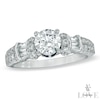 Thumbnail Image 1 of Vera Wang Love Collection 1-1/2 CT. T.W. Round and Baguette Diamond Engagement Ring in 14K White Gold