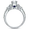 Thumbnail Image 2 of Vera Wang Love Collection 1-1/2 CT. T.W. Round and Baguette Diamond Engagement Ring in 14K White Gold