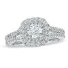 Thumbnail Image 1 of Vera Wang Love Collection 1-1/2 CT. T.W. Diamond Frame Split Shank Engagement Ring in 14K White Gold