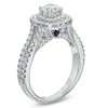 Thumbnail Image 2 of Vera Wang Love Collection 1-1/2 CT. T.W. Diamond Frame Split Shank Engagement Ring in 14K White Gold