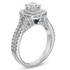 Thumbnail Image 2 of Vera Wang Love Collection 1-1/2 CT. T.W. Diamond Frame Split Shank Engagement Ring in 14K White Gold