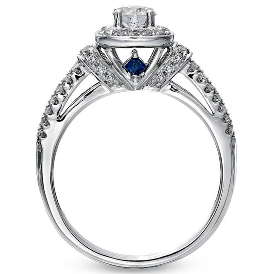Vera Wang Love Collection 3/4 CT. T.w. Diamond Frame Engagement Ring in 14K White Gold