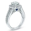 Thumbnail Image 3 of Vera Wang Love Collection 2 CT. T.W. Diamond Frame Split Shank Engagement Ring in 14K White Gold