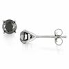 Thumbnail Image 0 of 1 CT. T.W. Black Diamond Solitaire Stud Earrings in 10K White Gold