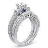 Thumbnail Image 2 of Vera Wang Love Collection 2 CT. T.W. Princess-Cut Diamond Three Stone Bridal Set in 14K White Gold