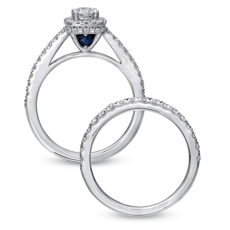 Vera Wang Love Collection 1 CT. T.W. Diamond Frame Bridal Set in 14K White Gold
