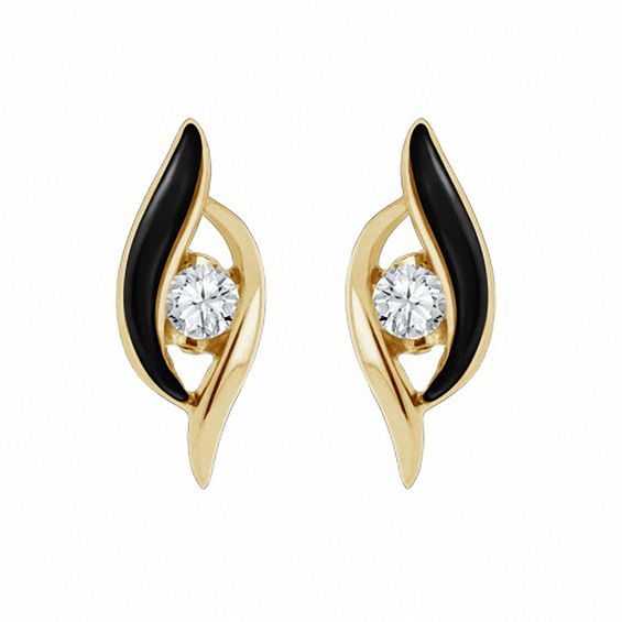 Sirena™ Black Eyes 1/7 CT. T.w. Diamond Drop Earrings in 10K Gold