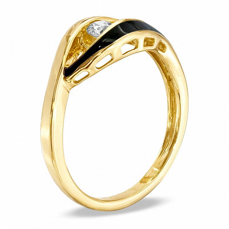 Main Image 2 of Sirena™ Black Eyes 1/8 CT. Diamond Ring in 10K Gold