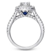 Thumbnail Image 1 of Vera Wang Love Collection 1-1/2 CT. T.W. Princess-Cut Diamond Frame Split Shank Engagement Ring in 14K White Gold