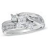 Thumbnail Image 1 of 1 CT. T.W. Princess-Cut Diamond Three Stone Bridal Set in 14K White Gold