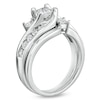 Thumbnail Image 2 of 1 CT. T.W. Princess-Cut Diamond Three Stone Bridal Set in 14K White Gold