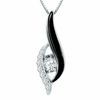 Thumbnail Image 1 of Sirena™Black Eyes 1/3 CT. T.W. Diamond Pendant in 14K White Gold