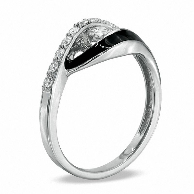 Sirena™ Black Eyes 3/8 CT. T.W. Diamond Ring in 10K White Gold