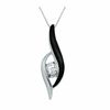 Thumbnail Image 1 of Sirena™ Black Eyes 1/8 CT. Diamond Solitaire Pendant in 10K White Gold