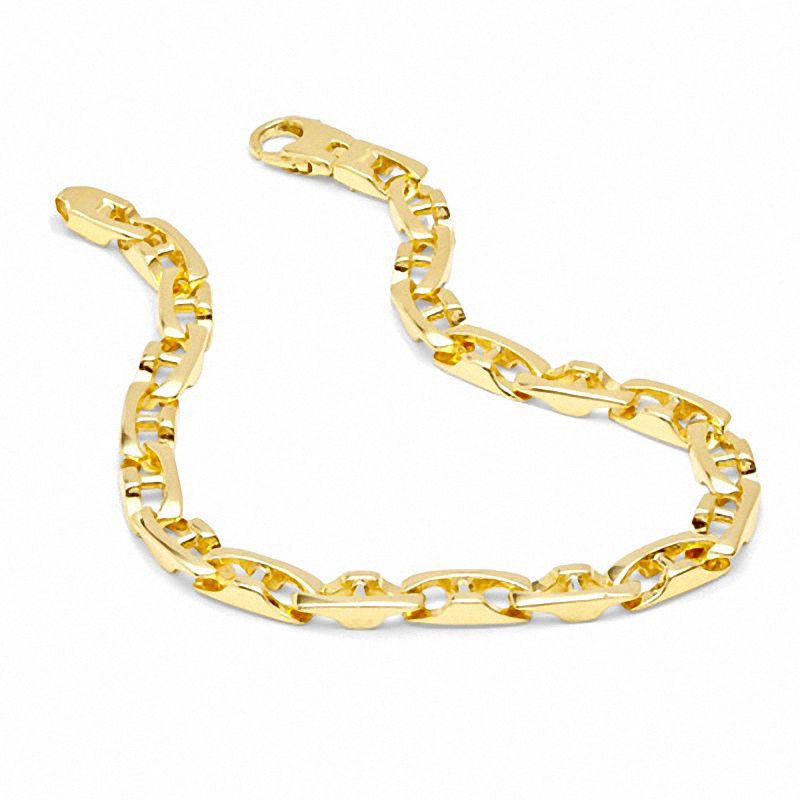 Men's 6.3mm Link Bracelet in 10K Gold - 8.75"