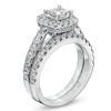 Thumbnail Image 2 of Vera Wang Love Collection 2 CT. T.W. Princess-Cut Diamond Frame Bridal Set in 14K White Gold