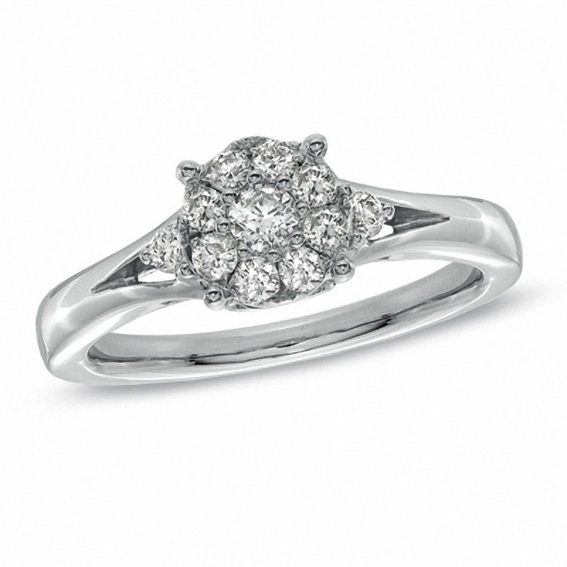 3/8 CT. T.W. Diamond Engagement Ring in 14K White Gold