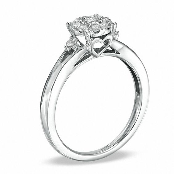 3/8 CT. T.w. Diamond Engagement Ring in 14K White Gold