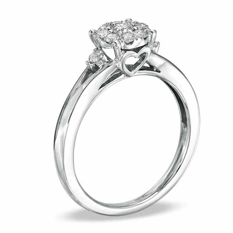 3/8 CT. T.W. Diamond Engagement Ring in 14K White Gold