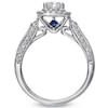 Thumbnail Image 1 of Vera Wang Love Collection 7/8 CT. T.W. Princess-Cut Diamond Double Frame Engagement Ring in 14K White Gold