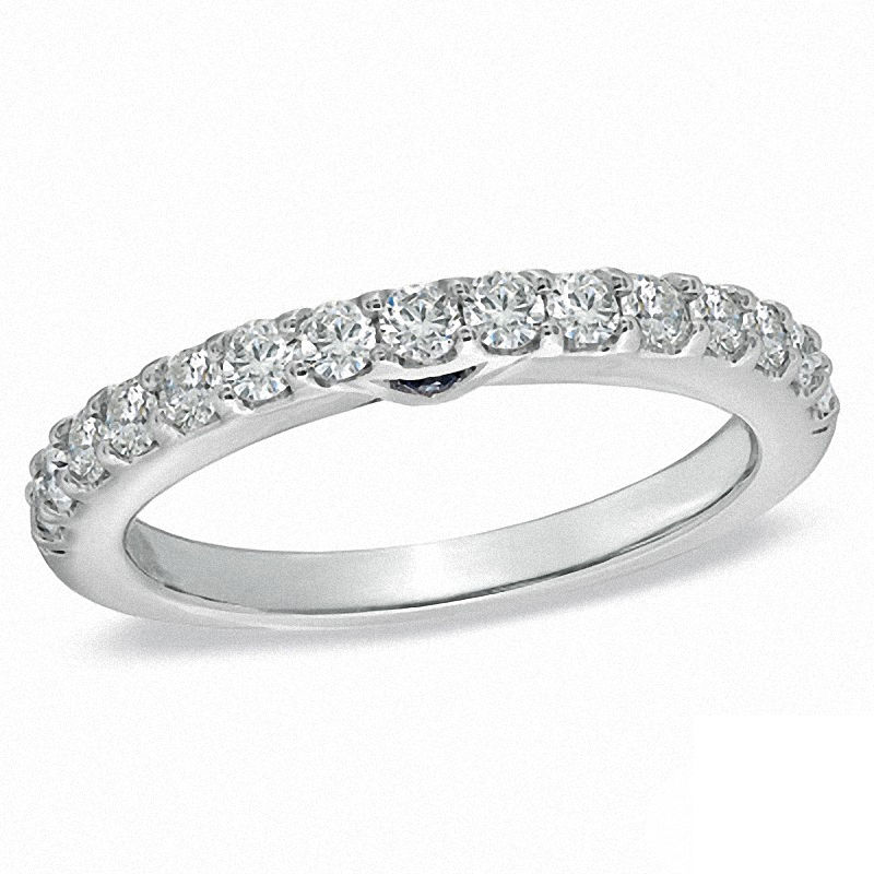 Main Image 1 of Vera Wang LOVE Collection 1/2 CT. T.W. Diamond Anniversary Band in 14K White Gold