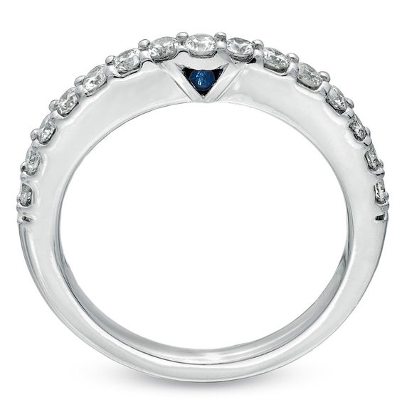 Vera Wang Love Collection 1/2 CT. T.w. Diamond Anniversary Band in 14K White Gold