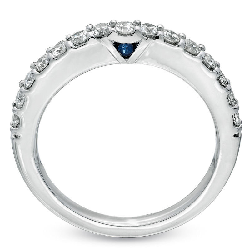 Vera Wang LOVE Collection 1/2 CT. T.W. Diamond Anniversary Band in 14K White Gold