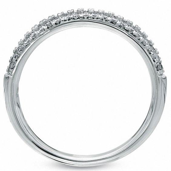 Vera Wang Love Collection 3/8 CT. T.w. Diamond Two Row Band 14K White Gold