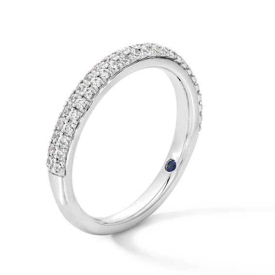 Vera Wang Love Collection 3/8 CT. T.w. Diamond Two Row Band 14K White Gold