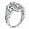 Thumbnail Image 2 of 1 CT. T.W. Diamond Three Stone Wave Ring in 14K White Gold