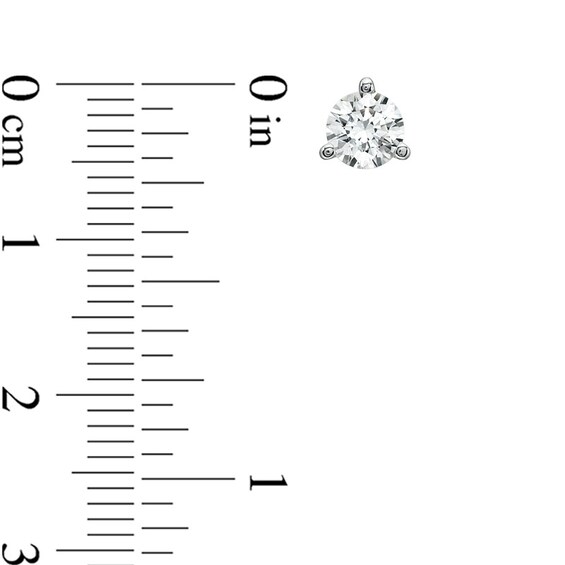 1 CT. T.w. Certified Canadian Diamond Solitaire Earrings in 14K White Gold (I/I2)