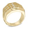 Thumbnail Image 1 of Men's 1-3/4 CT. T.W. Diamond Channel Set Triple Row Ring in 10K Gold