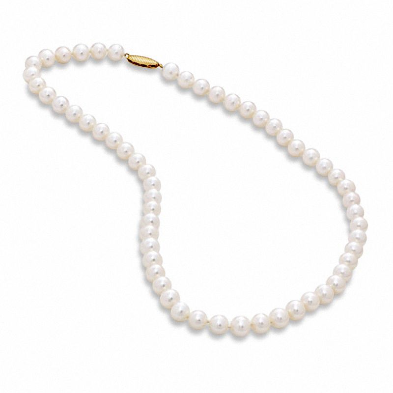 Main Image 2 of Honora 7.0-7.5.0mm Freshwater Cultured Pearl Strand Necklace