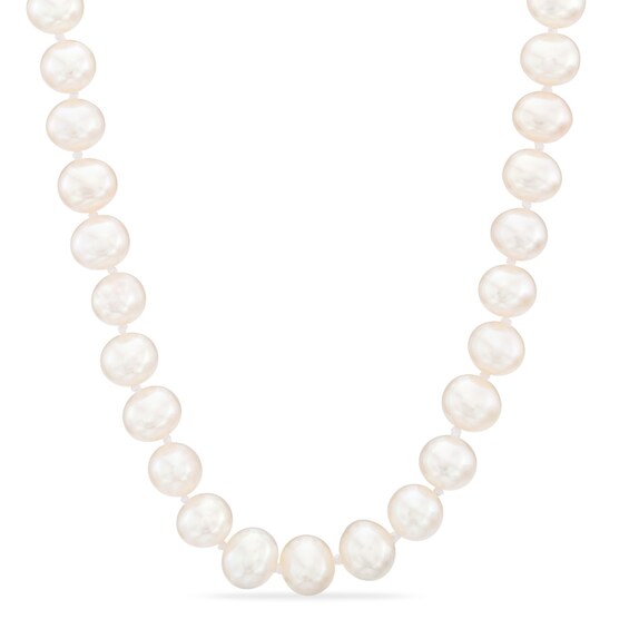 6.0-7.0mm Freshwater Cultured Pearl Strand Necklace with 14K Gold Clasp