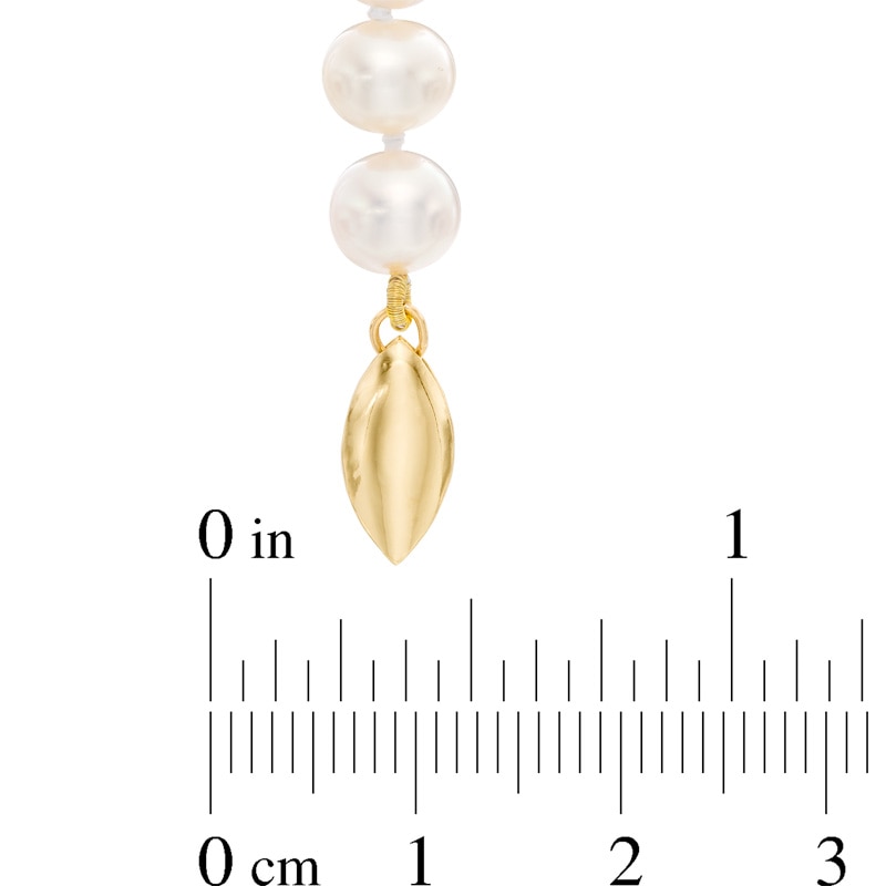 6.0 - 7.0mm Cultured Freshwater Pearl Strand Necklace with 14K Gold Clasp