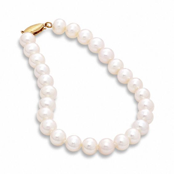Honora 6.0-6.5mm Freshwater Cultured Pearl Bracelet-7.25"