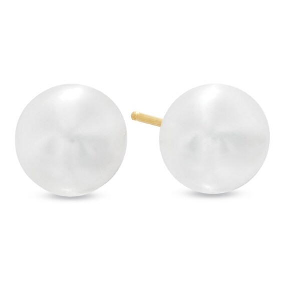 7.0-7.5mm Freshwater Cultured Pearl Stud Earrings in 14K Gold
