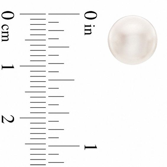 9.0-10.0mm Freshwater Cultured Pearl Stud Earrings in 14K Gold