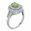 Thumbnail Image 2 of Peridot, Lab-Created White Sapphire and Diamond Accent Pendant, Ring and Earrings Set in Sterling Silver - Size 7