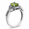Thumbnail Image 2 of Oval Peridot and Diamond Accent Pendant, Ring and Earrings Set in Sterling Silver - Size 7