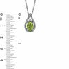 Thumbnail Image 3 of Oval Peridot and Diamond Accent Pendant, Ring and Earrings Set in Sterling Silver - Size 7