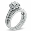 Thumbnail Image 1 of Celebration Ideal 1 CT. T.W. Diamond Bridal Set in 14K White Gold (J/I1)