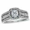 Thumbnail Image 0 of Celebration Ideal 1 CT. T.W. Diamond Framed Engagement Ring in 14K White Gold (J/I1)
