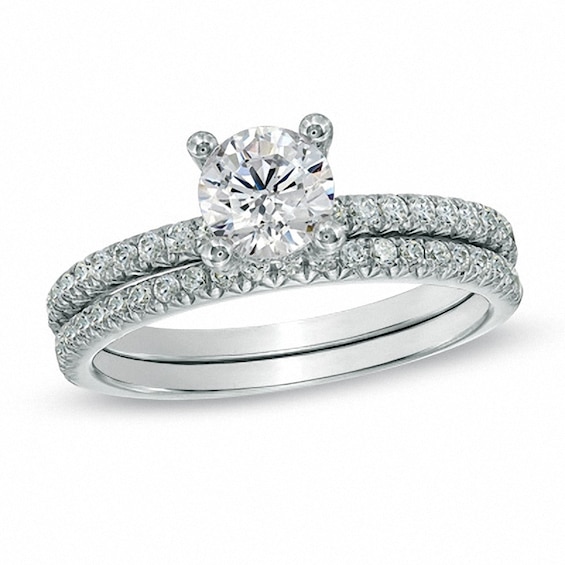 Celebration Grand® 1-1/4 CT. T.w. Certified Diamond Bridal Set in 14K White Gold (J/I1)