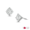 Thumbnail Image 1 of 3/8 CT. T.W. Certified Canadian Princess-Cut Diamond Earrings in 14K White Gold (I/I2)